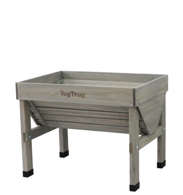 vegetable raised garden bed grey washed