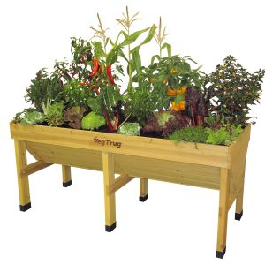 medium vegetable raised garden bed natural