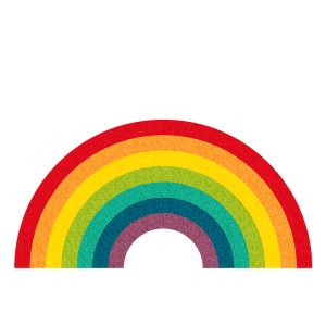 rainbow door mat