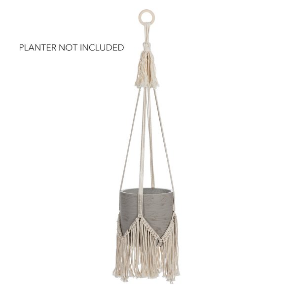 Macrame Planter Hanger w/Fringe-40"L