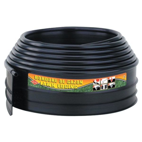 DCN Plastic Lawn Edging 4,4inch x 20feet Black