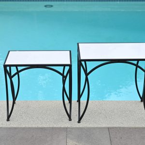 Rectangular Marble Tables & Plant Stands