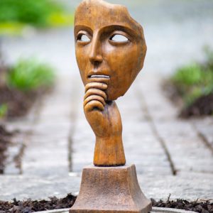 Muse Contemplation Mask Garden Statue