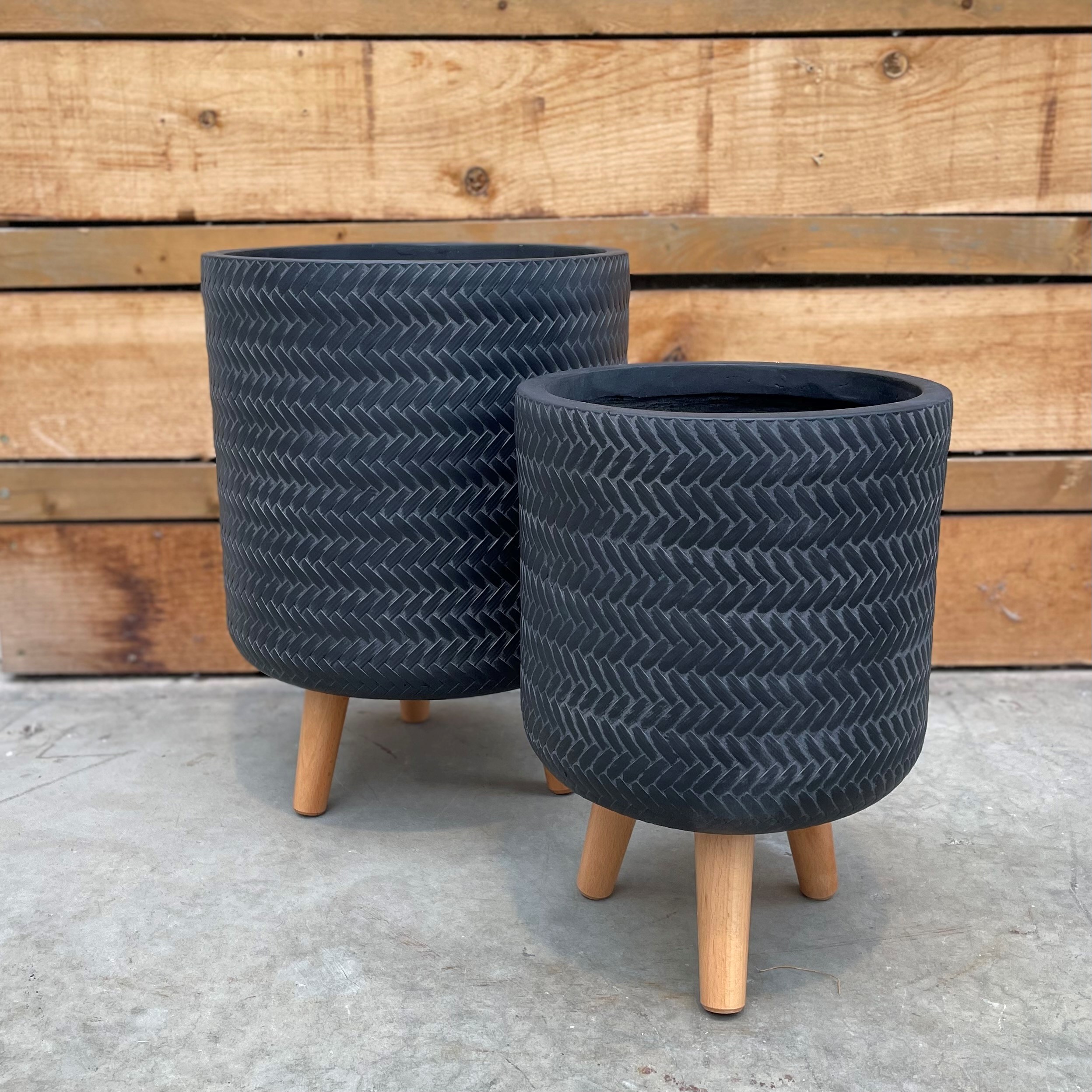 Alex Fibreclay Planter with Legs - available in two sizes