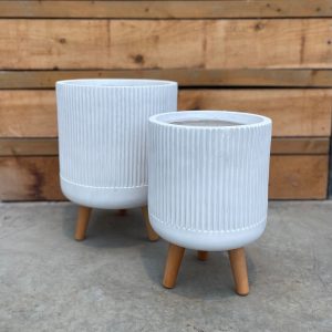 Logan Fibreclay Planter with Legs - available in two sizes