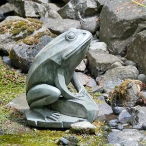 Barry Frog Garden Statue - Western Slate