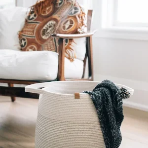 Woven Handmade - Large Basket with Handles