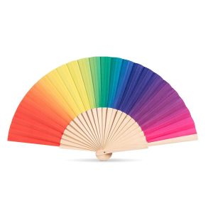 Ombre Rainbow Hand Fan 16"W