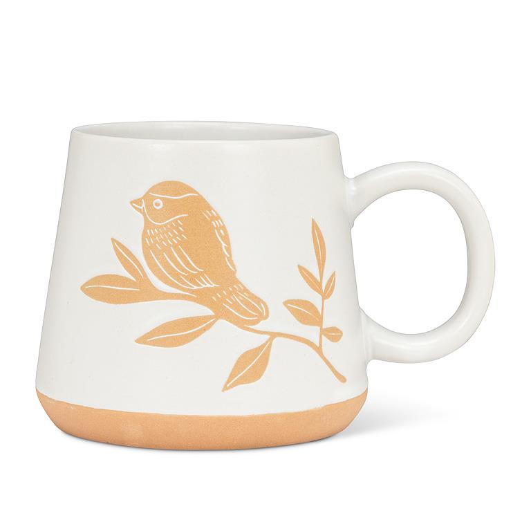 Oversized Mug with Birds on Branch (17oz)