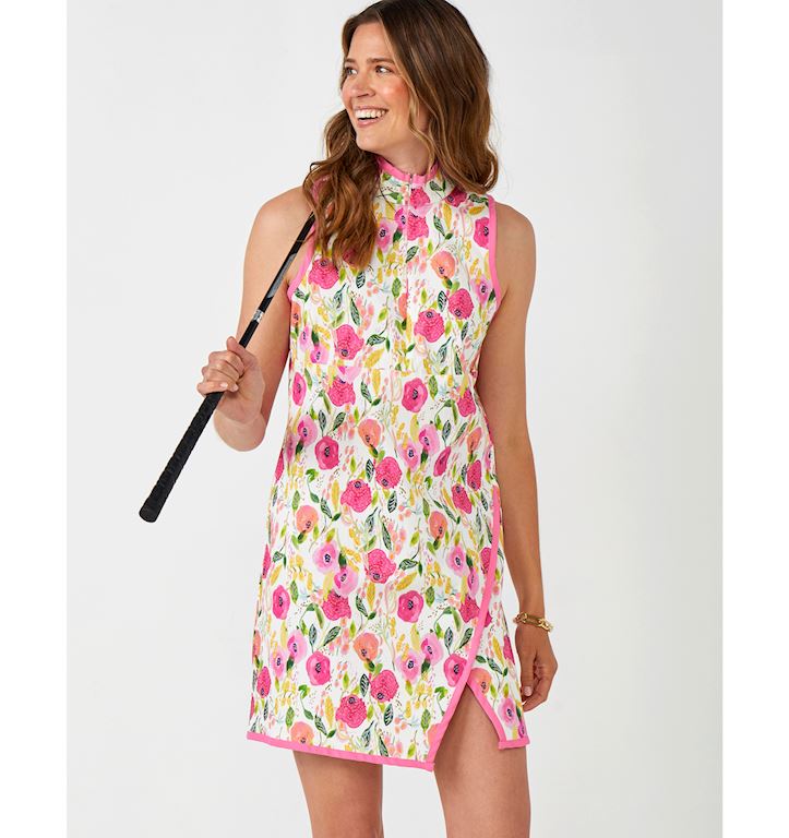 Charlie Paige Print Tank Dress (Peony)