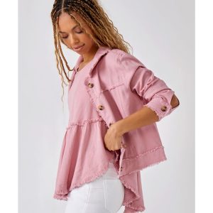 Charlie Paige Relaxed Linen Blend Jacket (two colours available)