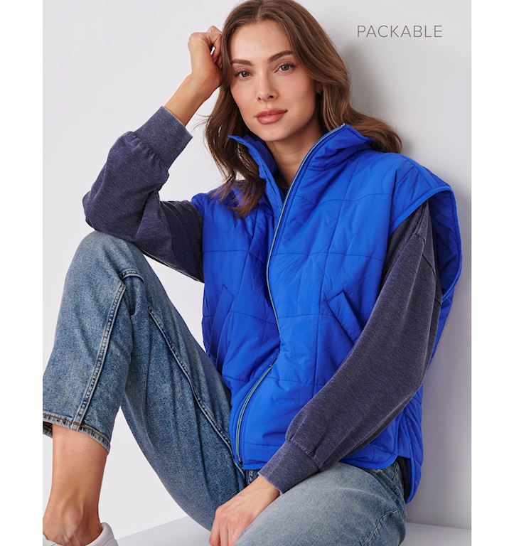 Charlie Paige Perfect Packable Puffer Vest (three colours available)