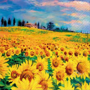 Painted Sunflowers Napkins 20Pk