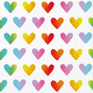 Luncheon Rainbow Hearts