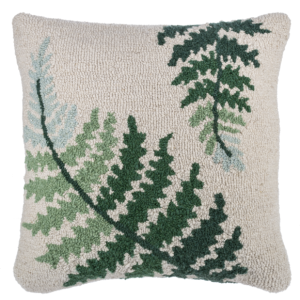 Fern Punch Hook Pillow 18x18"