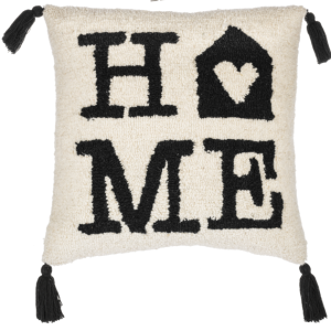 HOME Punch Hook Pillow 18x18"
