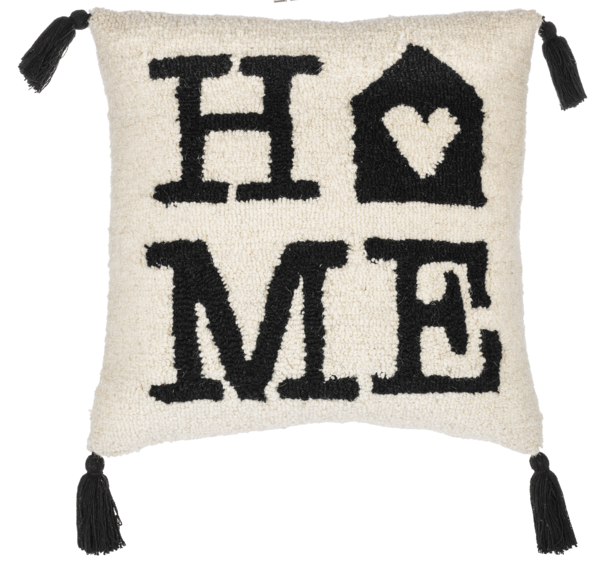 HOME Punch Hook Pillow 18x18"