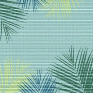 Polyweave Outdoor Rug - Vibrant Tropical Leaf, Amazonite
