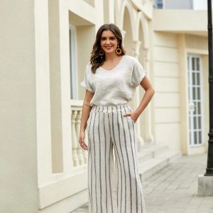 Orange Fashion Jennifer's Linen Pants (two colours available)