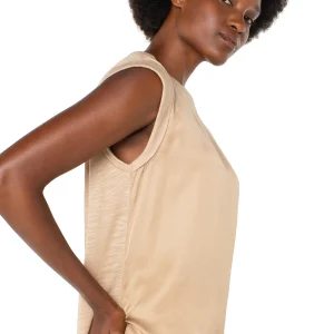 Liverpool Sleeveless Woven Knit Top (Champagne)