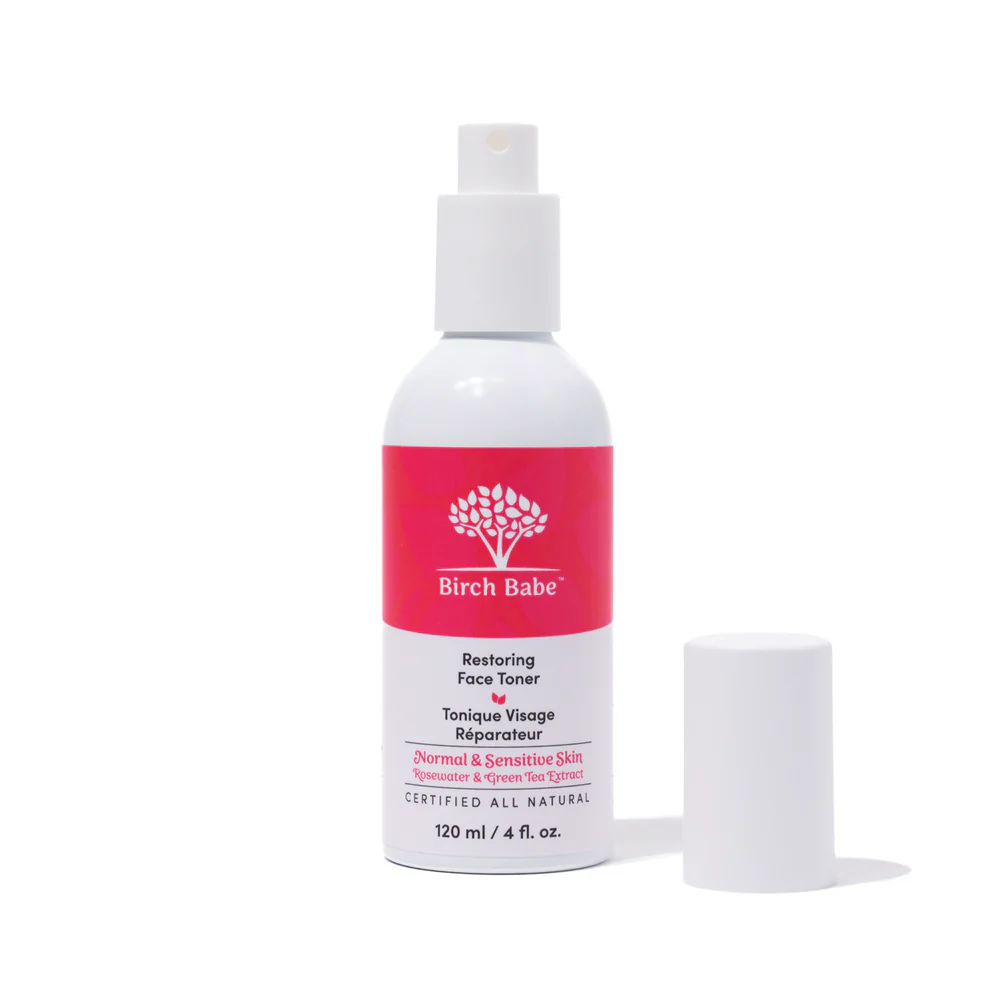 restoring face toner by birch babe product image on white backdrop