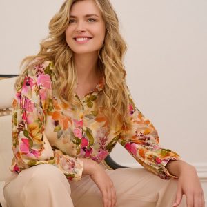 EsQualo Blouse Floral Garden