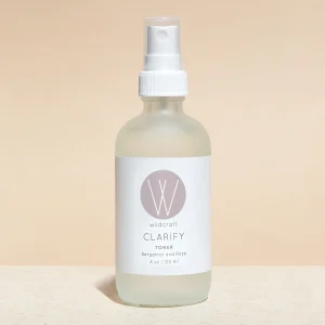 clarify toner by wildcraft product image on pink backdrop