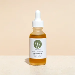 regenerate face serum by wildcraft product image against pink background
