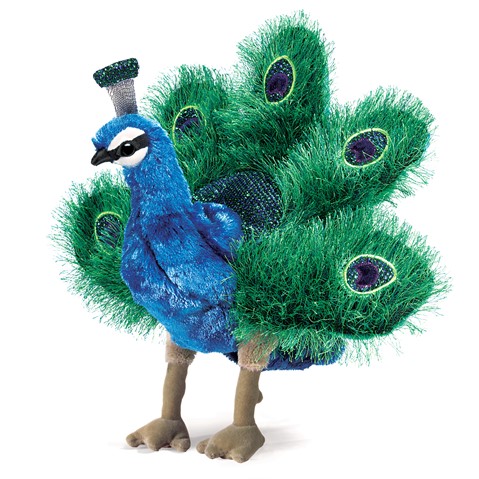 Folkmanis Hand Puppet - Small Peacock Puppet