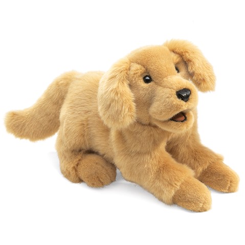 Folkmanis Hand Puppet - Golden Retriever PUPPY Puppet