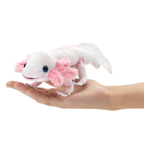 Folkmanis Hand Puppet - Axolotl WHITE Puppet