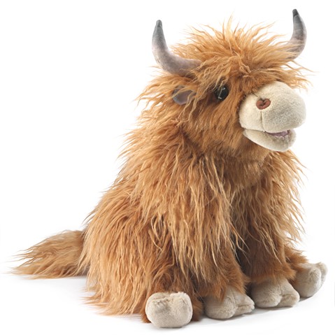 Folkmanis Hand Puppet - Highland Cow Puppet
