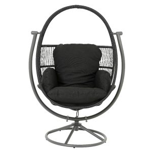 Tunja Hanging Egg Chair Charcoal