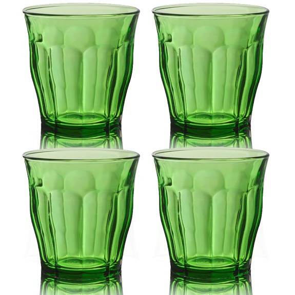 Duralex Picardie Green Glass Tumbler 310ml Set of 4
