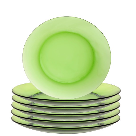 Duralex Lys Green Plate 19cm, Set of 6