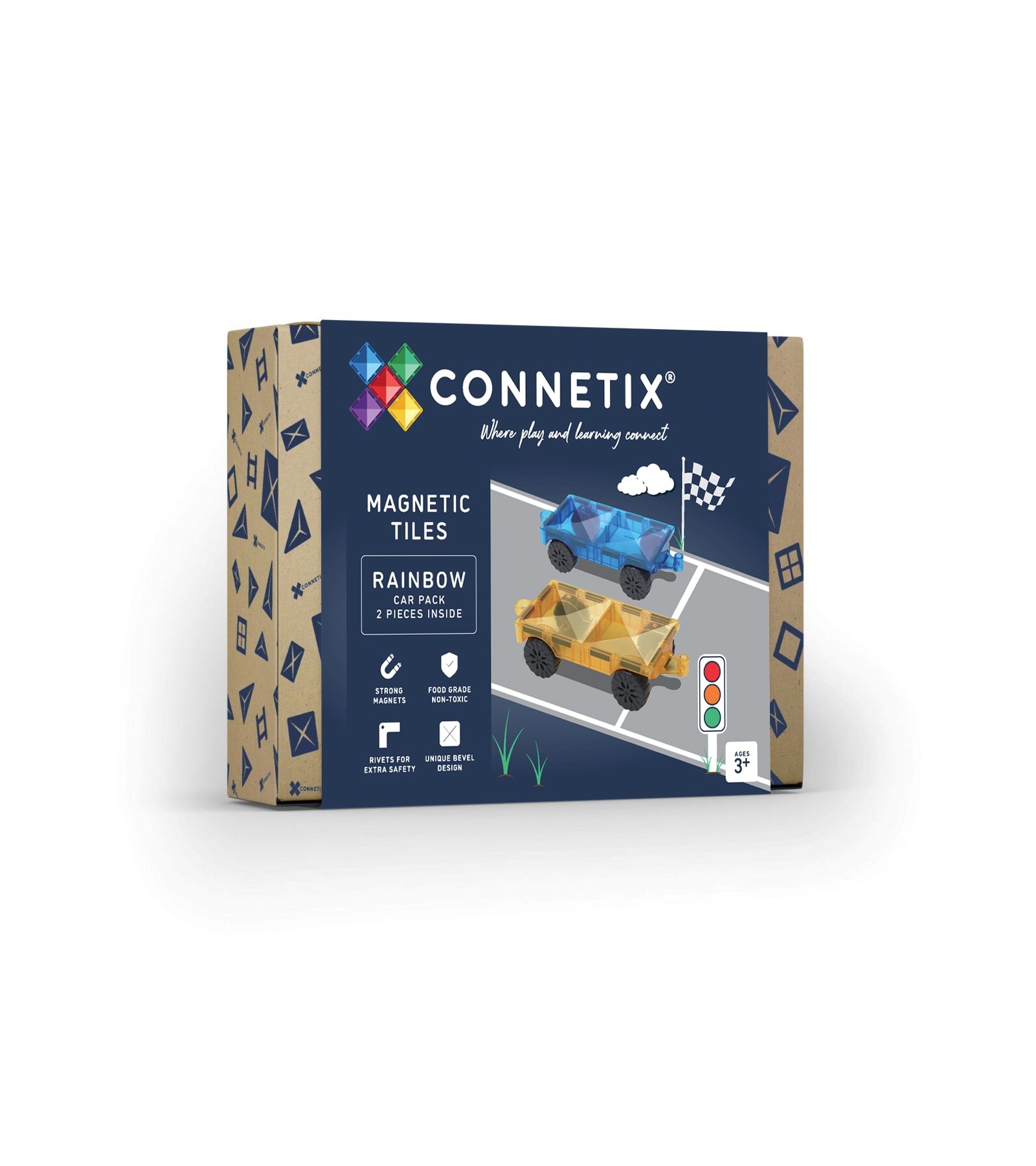 CONNETIX Rainbow Car Pack, 2 Pieces