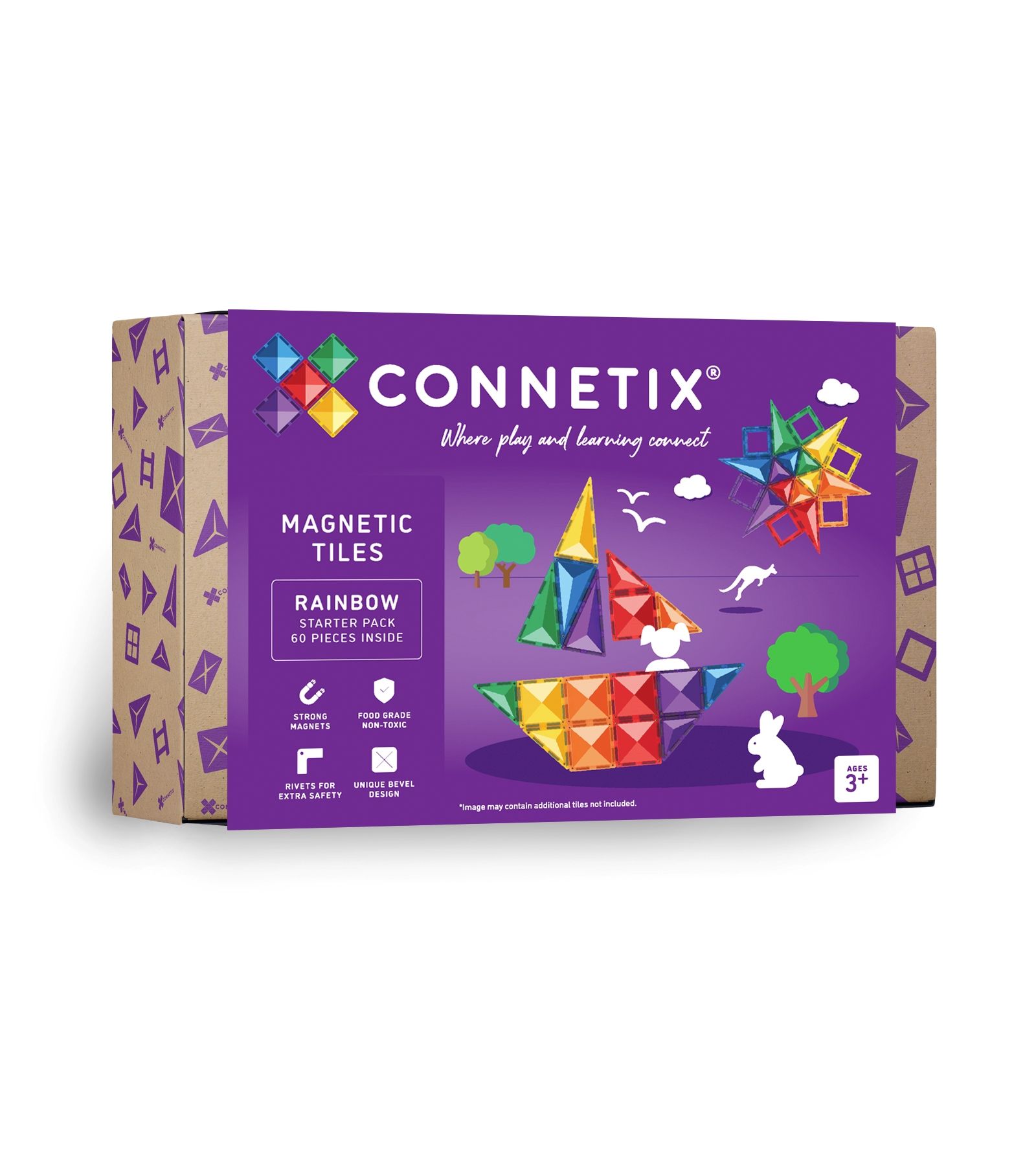 CONNETIX Rainbow Start Pack, 60 Pieces