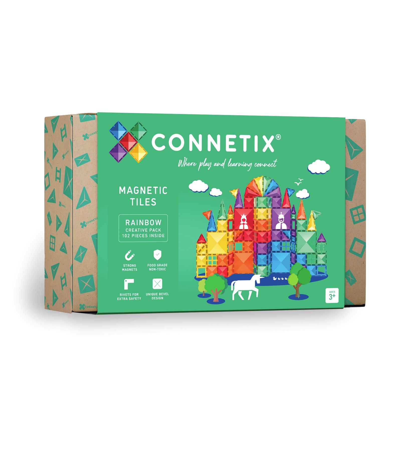 CONNETIX Rainbow Creative Pack, 102 Pieces