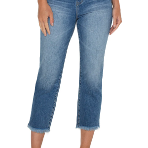Liverpool High-Rise Non-Skinny Skinny With Fray Hem