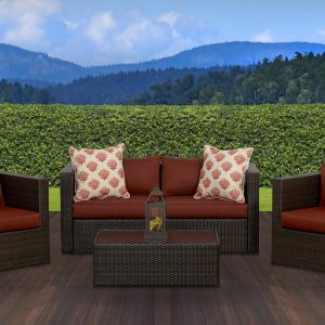 Palisades 4-Piece Club Chair Patio Conversation Set