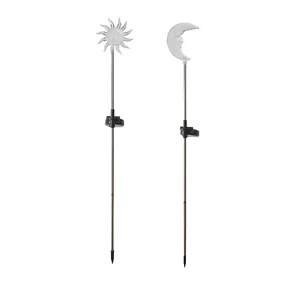 Solar Sun or Moon Acrylic Stick Lights