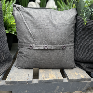 Chambray Cushion Black 18x18"