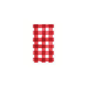 Watercolor Plaid Guest Napkin 16Pk Red