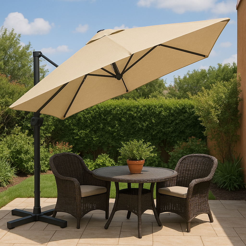 10ft Cantilever Square Umbrella - Available in 2 Colours