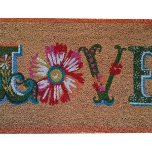 LOVE Coir Door Mat 18x30"