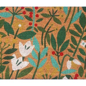 Tropical Green Coir Door Mat 18x30"
