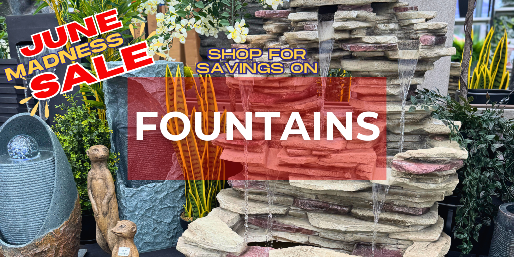 Fountains on sale at TERRA Greenhouses